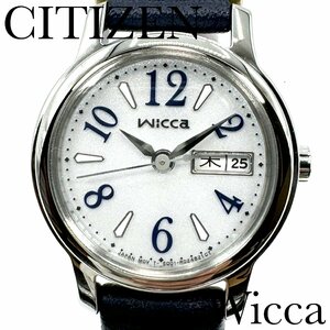新品正規品 CITIZEN wicca シチズン ウィッカ ソーラーテック デイデイト腕時計 レディース KH3-410-10 送料無料