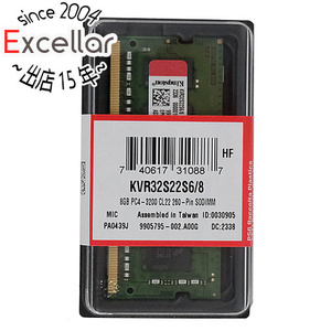 【ゆうパケット対応】Kingston製 KVR32S22S6/8 SODIMM DDR4 PC4-25600 8GB [管理:1000027128]
