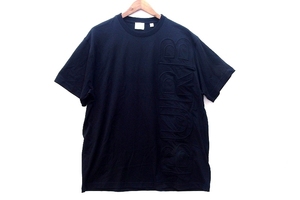 BURBERRY バーバリー エンボス ロゴ ジャージー オーバーサイズ Tシャツ メンズ ・M 8050731 ブラック