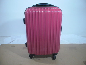 2690　赤 TSAロック付　スーツケース　キャリケース　旅行用　ビジネストラベルバック