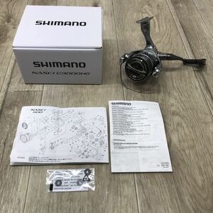 190 D 1円〜 釣り SHIMANO 21 ナスキー C3000 HG スピニング リール シマノ 中古