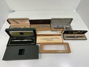 0604-53 0149【1円スタート】筆記具　まとめ　PARKER 万年筆2本 ボールペン2本 / CROSS ボールペン2本 / ミキモト 真珠付きボールペン など