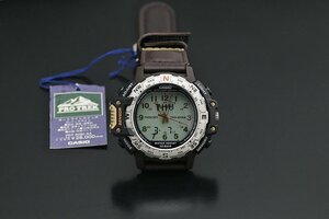 超美品 CASIO カシオ プロトレック TWINCEPT TWINSENSOR PRT-50BJ-5A SS・樹脂 メンズ クォーツ 箱保取タグ 定価2.9万 アナデジ