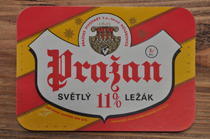 チェコ・古いお酒のラベル/Prazan[0753]