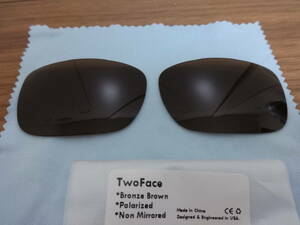 処分価格！★オークリー ツーフェイス 用 カスタム偏光レンズ BROWN Color Polarized 新品　Oakley TWO FACE Sunglasses