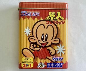 H 美品 HUDSON GAME BOY ゲームボーイ 原人コレクション ゲーム缶 GB原人 GB原人2 GB原人ランド 動作未確認