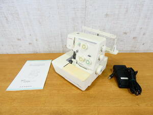 ◇JANOME ジャノメ ロックミシン 788型 MY Lock 213D フッドペダル 手工芸 裁縫 ハンドクラフト 通電・ライト点灯OK ジャンク品＠100 