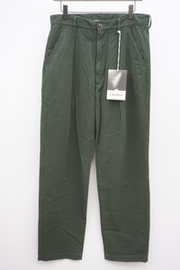 美品22SS Caledoor カレドアー CLASSIC CHINO TROUSERS チノ トラウザー パンツ チノパン コットン 6021-1402 濃緑 サイズS 本物 1115N▲