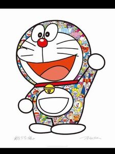 【新品未開封】村上隆 ポスタードラえもん えいえいおー！Doraemon Takashi Murakami フラワー お花 zingaro Kaikai Kiki サイン入り