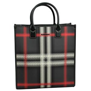 バーバリー バッグ メンズ レディース BURBERRY トートバッグ ブラーチェック デニートート チャコールグレー 80562401