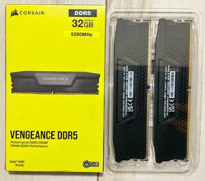 CORSAIR DDR5-5200MHz デスクトップPC用メモリ VENGEANCE DDR5シリーズ (PC5-41600) 32GB [16GB×2枚] CMK32GX5M2B5200C40 保証有