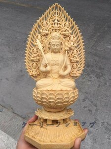 仏教美術 精密彫刻 仏像 手彫り 極上品 虚空蔵菩薩像