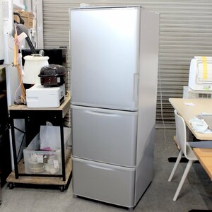 T036) SHARP 3ドア SJ-W354H 2021年製 350L どっちもドア 女性の身長に合わせたローウエスト設計 シャープ ノンフロン冷凍冷蔵庫