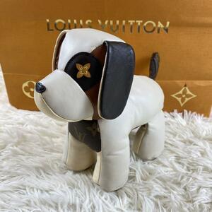 希少◎LOUIS VUITTON ルイヴィトン ドゥドゥオスカー　ぬいぐるみ　犬　イヌ　いぬ　ドッグ　モノグラム　ヌメ革　レザー