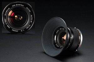 オリンパス OM-SYSTEM ZUIKO AUTO-W 21mm F2 フード付 超広角 レンズ　　775
