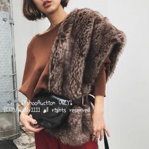 新品タグ付　 Ameri VINTAGE アメリヴィンテージ　ECO FUR SHAWL　エコファーショール　即完売　　黒石奈央子　即決