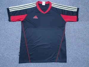 ★ アディダス climalite サッカーシャツ Lサイズ ADIDAS ★ 黒赤