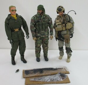 メーカー不明　1/6アクションフィギュア イラク戦 ほか 軍人　3体セット【ジャンク】mtt040839