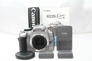 ★【限定！極上美品】 Canon EOS Kiss Digital N シルバー ★ 取説 バッテリー2本 充電器 ★ 20240202_002N