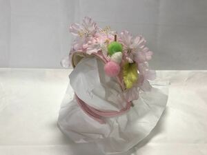 【送料無料】桜の被り物 帽子 小型犬用 撮影衣装 コスプレ ピンク 3S
