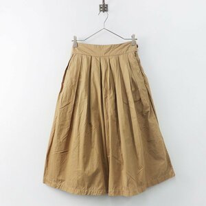 ハーベスティ HARVESTY CULOTTES プリーツキュロットパンツ 1/ブラウン ボトムス フレア ギャザー【2400013808620】