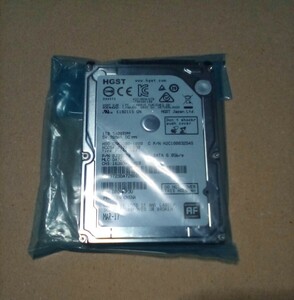 【ほぼ新品】HGST 1TB 2.5インチ HDD AVコマンド対応 HCC541010B9E630 0時間（即決あり）