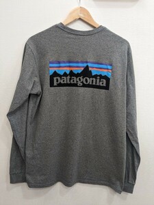 パタゴニア 長袖 Tシャツ ロンT Patagonia Mサイズ メンズ・ロングスリーブ・P-6ロゴ・レスポンシビリティー グレー GHL