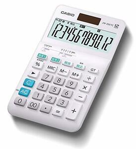 カシオ W税率電卓 12桁 税計算 ホワイト ジャストタイプ JW-200TC-N