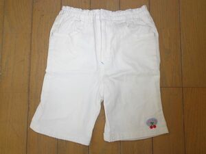 ミキハウス★白の履きやすい便利な涼しげ半ズボン★110