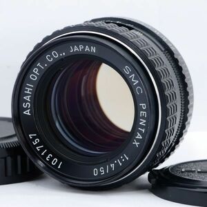 ☆美品・完動☆ペンタックス SMC PENTAX 50mm F1.4 Kマウント 単焦点レンズ☆保証付☆B108