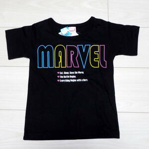 ■MARVEL マーベル 女の子用 半袖Tシャツ 120サイズ ブラック 335 112629 未使用 トップス 子供用 紙タグ付き 黒色 ナノファイン100加工