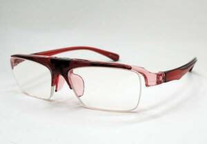 新品 跳ね上げ老眼鏡 ブルーライトカット FLIP-UP　LT-P301-1　強度　+3.00　対象年齢〔目安〕60~65歳　赤　レッド