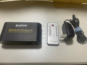 BLUPOW SPDIF/Toslink 光デジタル 切替器 4入力2出力