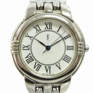 イヴサンローラン YVES SAINT LAURENT 腕時計 クオーツ アナログ 6031-G11866 シルバーカラー 文字盤ホワイト ウォッチ ■SM1 レディース