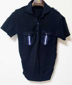 ABAHOUSE アバハウス ポロシャツ 半袖 2ポケット付き ネイビー サイズ2(S)