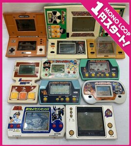 【6IE野04003F】1円スタート★ゲームウォッチ★GAME&WATCH★ドンキーコング★任天堂★バンダイ他★レトロゲーム★まとめ　10台★ジャンク