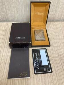 ＃12346【現状保管品/着火確認】デュポン ライター S.T.Dupont シルバー カラー ガスライター 喫煙具 コレクション レトロ