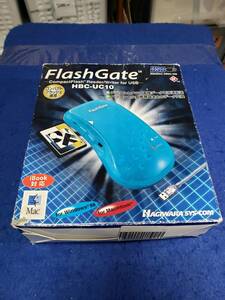 コンパクトフラッシュカードリーダーライター　forUSB　Mac　Windows98対応　レア品　HBC-UC10　Flash　Gate　TYPE1のCFカードに対応