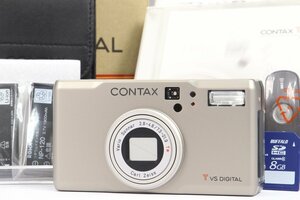 【 新品同様 | 動作保証 】 CONTAX Tvs DIGITAL チタン 【 新品の互換バッテリー・SDカード 8GB 付属 】