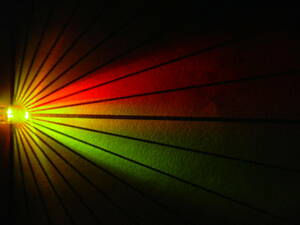 LED　φ5 赤/黄緑２色　汎用輝度　GL5ED44　シャープ　　 　10個