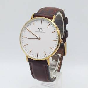 送料無料【電池交換済】★ダニエルウェリントン★Daniel Wellington★純正ベルト★白文字盤★B36R2★男女兼用/腕時計/アナログ/クォーツ　2