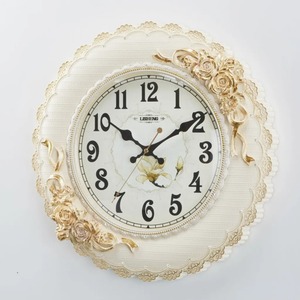 アンティーク調　ブラウンローズ　茶色い薔薇の掛け時計