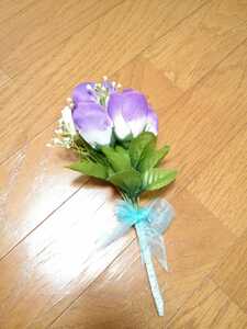 ドライフラワー 　ブートニア　ミニブーケ　パープル　花　フラワーアレンジメント