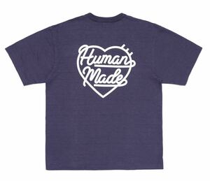送料無料 ネイビーL HUMAN MADE Heart Badge T-Shirt ヒューマンメイド ハート バッジ Tシャツ Tee