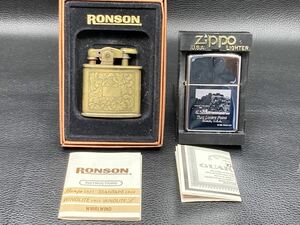 Zippo ジッポー 1999年 Guam グアム　RONSON ロンソン 唐草　ビンテージ オイルライター 2点セット ジャンク