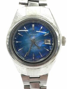ORIENT オリエント 497-32900 自動巻き 腕 時計 シルバー×ブルー ■■ ☆ dkc7 レディース