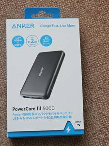 アンカー Anker A1217N11 モバイルバッテリー Anker PowerCore III 5000 未開封