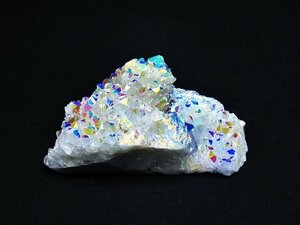 誠安◆超レア最高級天然レインボーオーラ水晶クラスター[T693-4667]
