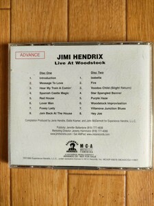 レア ADVANCE刻印 非売品 ジミ・ヘンドリックス ウッドストック ライブ サンプル Jimi Hendrix Live At Woodstock