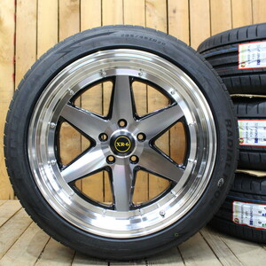 新型 40系 ヴェルファイア アルファード 新品 20インチ 9J+35 PCD120 ファブレス XR-6 245/45R20 タイヤ ホイール 4本SET